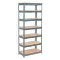 Global Industrial Extra Heavy Duty Shelving 36"W x 12"D x 84"H With 7 Shelves, Wood Deck, Gry