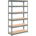 Global Industrial Extra Heavy Duty Shelving 48&quot;W x 24&quot;D x 84&quot;H With 6 Shelves, Wood Deck, Gry