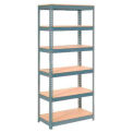 Global Industrial Extra Heavy Duty Shelving 36&quot;W x 24&quot;D x 96&quot;H With 6 Shelves, Wood Deck, Gry