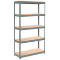 Global Industrial Extra Heavy Duty Shelving 48&quot;W x 24&quot;D x 96&quot;H With 5 Shelves, Wood Deck, Gry