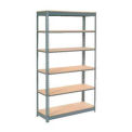 Global Industrial Heavy Duty Shelving 48"W x 18"D x 96"H With 6 Shelves, Wood Deck, Gray