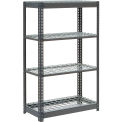 Global Industrial Heavy Duty Shelving 36"W x 24"D x 60"H With 4 Shelves, Wire Deck, Gray