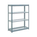 Global Industrial Heavy Duty Shelving 48"W x 18"D x 60"H With 4 Shelves, Wire Deck, Gray