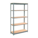 Global Industrial Heavy Duty Shelving 48&quot;W x 24&quot;D x 96&quot;H With 5 Shelves, Wood Deck, Gray