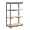 Global Industrial Heavy Duty Shelving 48&quot;W x 24&quot;D x 72&quot;H With 4 Shelves, Wood Deck, Gray