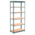 Global Industrial Heavy Duty Shelving 36"W x 24"D x 96"H With 6 Shelves, Wood Deck, Gray