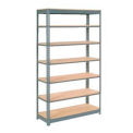 Global Industrial Heavy Duty Shelving 48&quot;W x 24&quot;D x 84&quot;H With 7 Shelves, Wood Deck, Gray