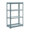 Global Industrial Heavy Duty Shelving 36"W x 12"D x 72"H With 4 Shelves, Wire Deck, Gray