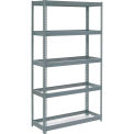 Global Industrial Extra Heavy Duty Shelving 48"W x 12"D x 60"H With 5 Shelves, No Deck, Gray