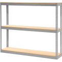 Global Industrial Record Storage Rack Without Boxes 72&quot;W x 15&quot;D x 60&quot;H, Gray