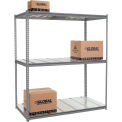 Global Industrial High Cap. Starter Rack 72Wx48Dx84H 3 Level Steel Deck 1000lb Per Shelf GRY