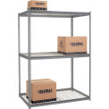 Global Industrial High Cap. Starter Rack 60Wx36Dx96H 3 Levels Wire Deck 1300lb Per Shelf GRY