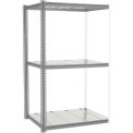 Global Industrial High Cap. Add-On Rack 48Wx36Dx84H 3 Levels Steel Deck 1500lb Per Level GRY