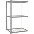 Global Industrial High Cap. Add-On Rack 48Wx24Dx84H 3 Levels Wire Deck 1500 Lb. Per Level GRY