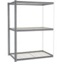 Global Industrial High Cap. Add-On Rack 60Wx36Dx84H 3 Levels Wire Deck 1300 Lb. Per Level GRY