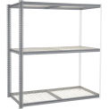 Global Industrial High Cap. Add-On Rack 72Wx24Dx84H 3 Levels Wire Deck 1000 Lb. Per Level GRY