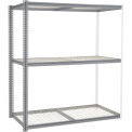 Global Industrial High Cap. Add-On Rack 72Wx36Dx84H 3 Levels Wire Deck 1000 Lb. Per Level GRY
