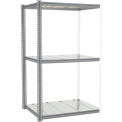 Global Industrial High Cap. Add-On Rack 48Wx36Dx60H 3 Levels Steel Deck 1500lb Per Level GRY
