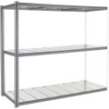 Global Industrial High Capacity Add-On Rack 96x36x60 Levels Steel Deck 800lb Per Level GRY