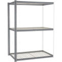 Global Industrial High Cap. Add-On Rack 60Wx48Dx60H 3 Levels Wire Deck 1300 Lb. Per Level GRY