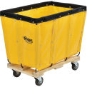 Global Industrial 8 Bushel, Yellow Vinyl Basket Bulk Truck, Unassembled, 34&quot;L x 22&quot;W x 30-1/2&quot;H