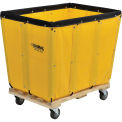 Global Industrial 12 Bushel, Yellow Vinyl Basket Bulk Truck, Unassembled, 36&quot;L x 26&quot;W x 33-1/2&quot;H