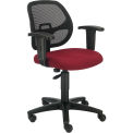 Global Industrial Mesh Back Office Chair with Arms, Fabric, Red