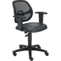 Global Industrial Mesh Back Office Chair with Arms, Vinyl, Black