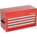 6 Drawer Tool Chest, 25-15/16" x 12-1/16" x 14-3/4", Red