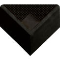 2-1/2' x 3-1/4' Tall Wall Sanitizing Footbath Mat 2-1/2&quot; Thick, Black