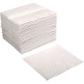 Hydrocarbon Based Oil Sorbent Pad, Medium Weight,15&quot; x 18&quot;, White, 100/Pack