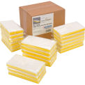Global Industrial Light Duty Scrub Sponge, Yellow/White, 3.25" x 6.25", Case of 20 Sponges