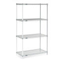Nexel Chrome Wire Shelving Add-On - 36"W x 12"D x 54"H