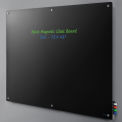 Global Industrial 72&quot;W x 48&quot;H Magnetic Glass Whiteboard, Black