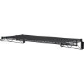 Global Industrial Black Coat Rack with Bars, Wall Mount, 48"W x 24"D x 6"H