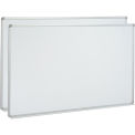 60" x 48" Porcelain Dry Erase White Board, Aluminum Frame, 2 Pack