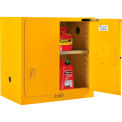 Global Industrial Flammable Cabinet, Self Close Single Door, 22 Gallon, 35&quot;Wx33&quot;Dx35&quot;H