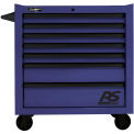 Homak BL04036070 RS Pro Series 7 Drawer Blue Roller Tool Cabinet, 36&quot;W X 24&quot;D X 39&quot;H