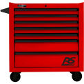 Homak RD04036070 RS Pro Series 7 Drawer Red Roller Tool Cabinet, 36&quot;W X 24&quot;D X 39&quot;H
