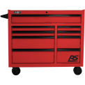 Homak RD04004193 RS Pro Series 9 Drawer Red Roller Tool Cabinet, 41&quot;W X 24&quot;D X 39&quot;H