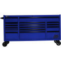 Homak BL04072160 RS Pro Series 16 Drawer Blue Roller Tool Cabinet, 72&quot;W X 24&quot;D X 40-3/8&quot;H