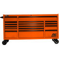 Homak OG04072160 RS Pro Series 16 Drawer Orange Roller Tool Cabinet, 72&quot;W X 24&quot;D X 40-3/8&quot;H