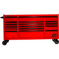 Homak RD04072160 RS Pro Series 16 Drawer Red Roller Tool Cabinet, 72&quot;W X 24&quot;D X 40-3/8&quot;H