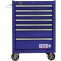 Homak BL04027702 Pro II Series 7 Drawer Blue Roller Tool Cabinet, 27&quot;W X 24-1/2&quot;D X 39&quot;H