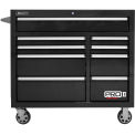 Homak BK04041092 Pro II Series 9 Drawer Black Roller Tool Cabinet, 41&quot;W X 24-1/2&quot;D X 39&quot;H