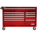 Homak RD04054012 Pro II Series 10 Drawer Red Roller Tool Cabinet, 54-1/2&quot;W X 24-1/2&quot;D X 39&quot;H