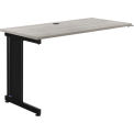 Global Industrial 48&quot;W x 24&quot;D Left Handed Return Table, Rustic Gray