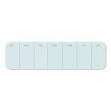 U Brands Cubicle Glass Dry Erase One Week Calendar Board, 20" x 5-1/2", White
