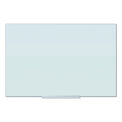 U Brands Floating Glass Ghost Grid Dry Erase Board, 36&quot; x 24&quot;, White