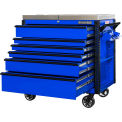 Extreme Tools EX4106TCSBLBK 6 Drawer Blue Sliding Top Tool Cart Black Pulls, 41&quot;Wx25-3/4&quot;Dx43-7/8&quot;H